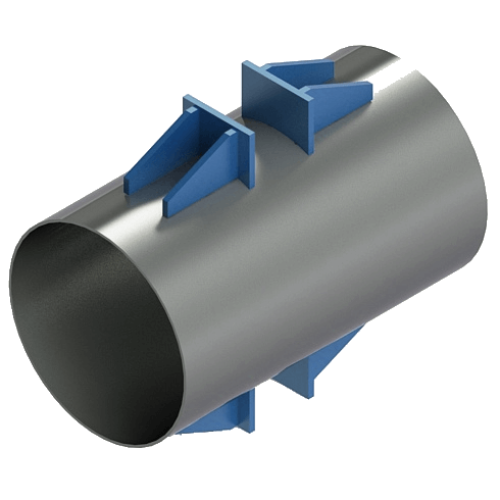 Опора неподвижная лобовая двухупорная усиленная Т6.10 480х8х180х736х280 мм Серия 4.903-10 Выпуск 4