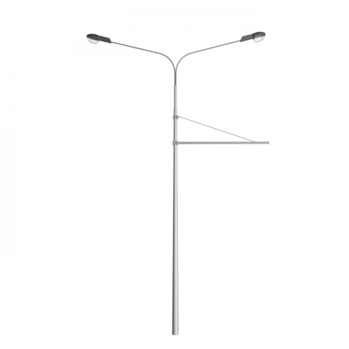 Опора контактной сети граненая фланцевая круглая ТАНС.13.015.000 (ТФГ-700-9,0-02-ц) 150х380х9 мм