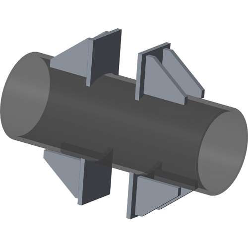 Опора неподвижная двухупорная для тепловых сетей ТС-660.00.00 108х80х110х230 мм Серия 5.903-13 выпуск 7-95 4,24 кг