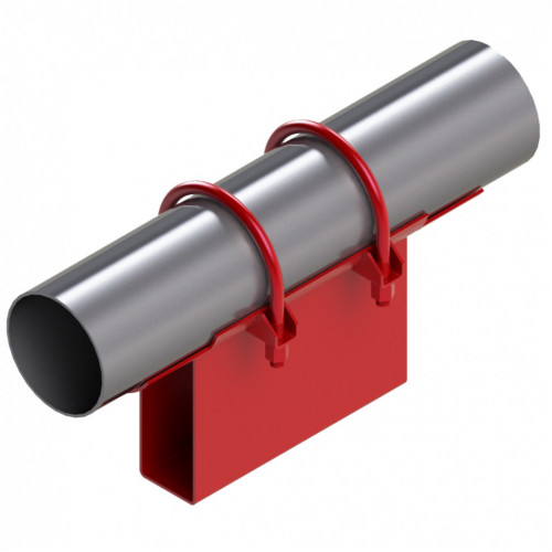 Опора неподвижная хомутовая корпусная для тепловых сетей исп. А22 / АС22 ВСт3 57х50х340х152 мм ОСТ 36-146-88 5,2 кг