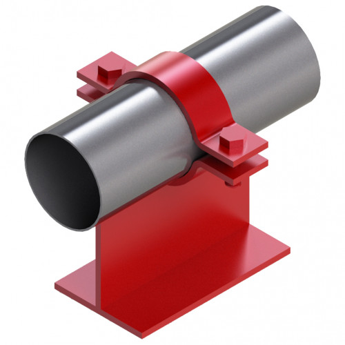 Опора неподвижная хомутовая тавровая для тепловых сетей исп. А12У 09Г2С 89х100х340х106 мм ОСТ 36-146-88 5,6 кг