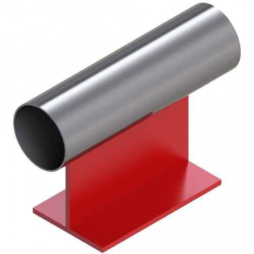 Опора неподвижная приварная тавровая для тепловых сетей исп. АС12 ВСт3 89х340х100 мм ОСТ 36-146-88 3,4 кг