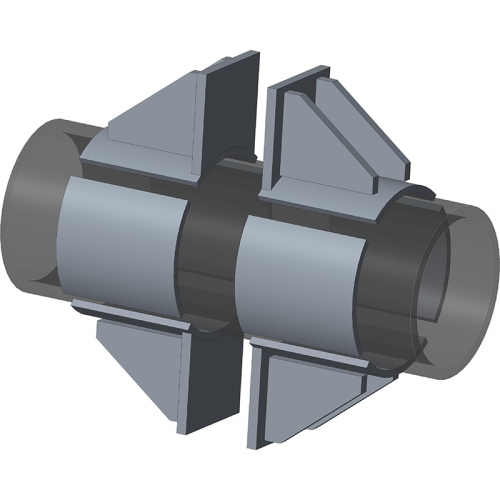 Опора неподвижная двухупорная усиленная с дополнительными подушками для тепловых сетей ТС-663.00.00 273х120х137х492 мм Серия 5.903-13 выпуск 7-95 18,64 кг